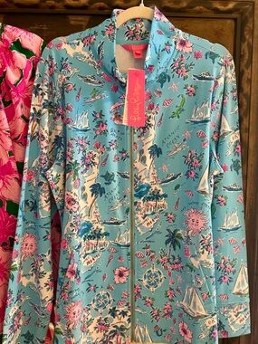 Lilly Pulitzer Leona Zip Jacket - Lilly’s Roadtrip XL NWT
